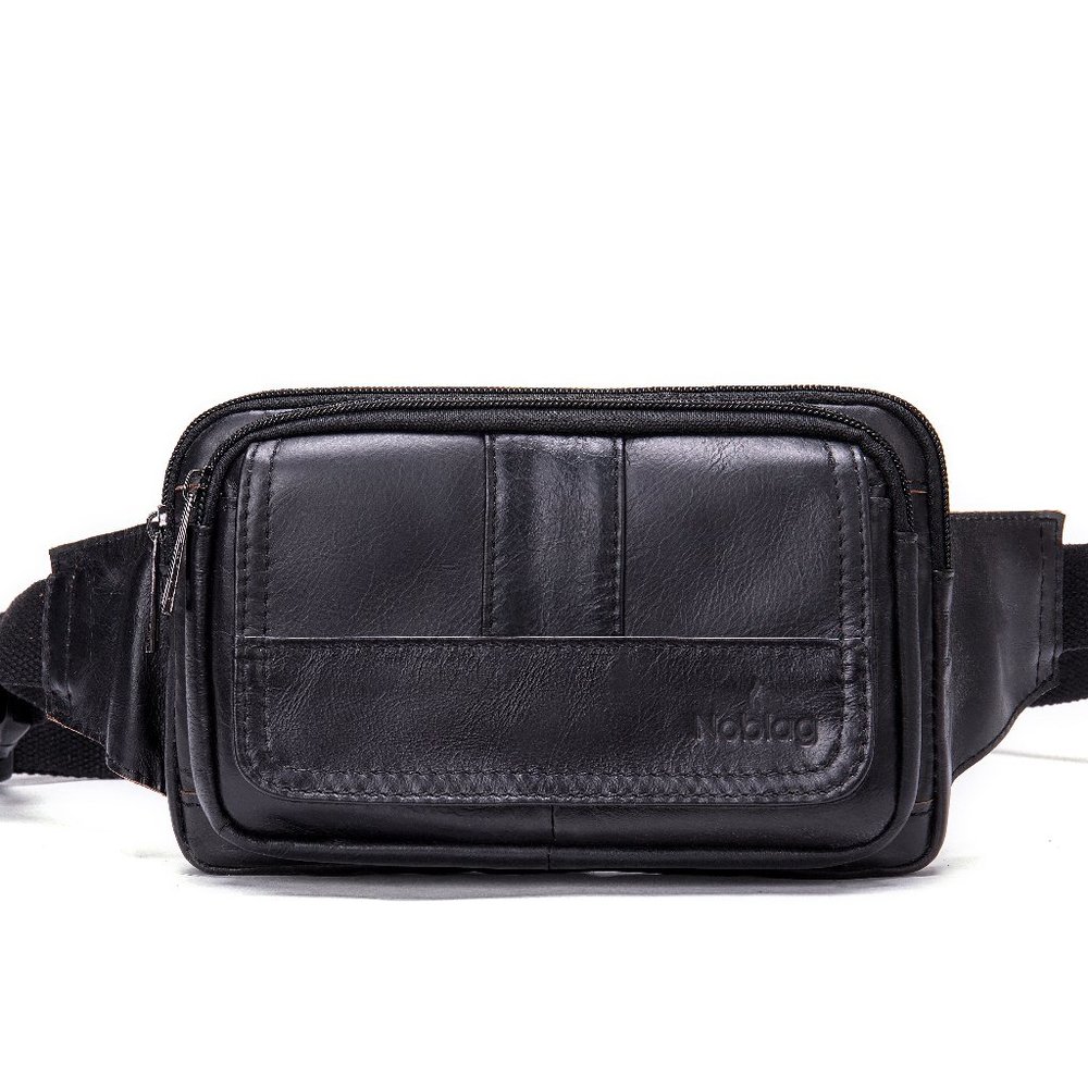 Noblag BLACK Leather Sling Bags
